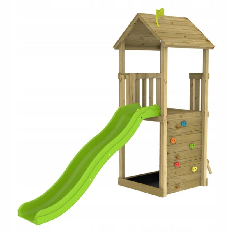 CHILDREN'S GARDEN HOUSE SQUARE TOYS TOWER CLIMBING WALL SLIDE Packaging status original