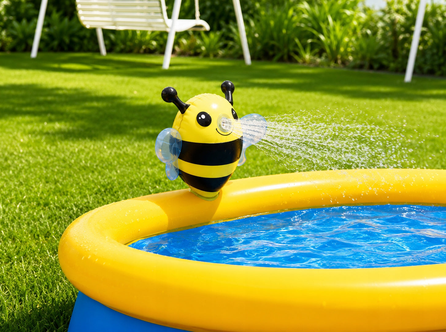 CHILDREN'S GARDEN POOL INFLATABLE CIRCLE WITH SHOWER BEE 150x42 CM Manufacturer code A-12010