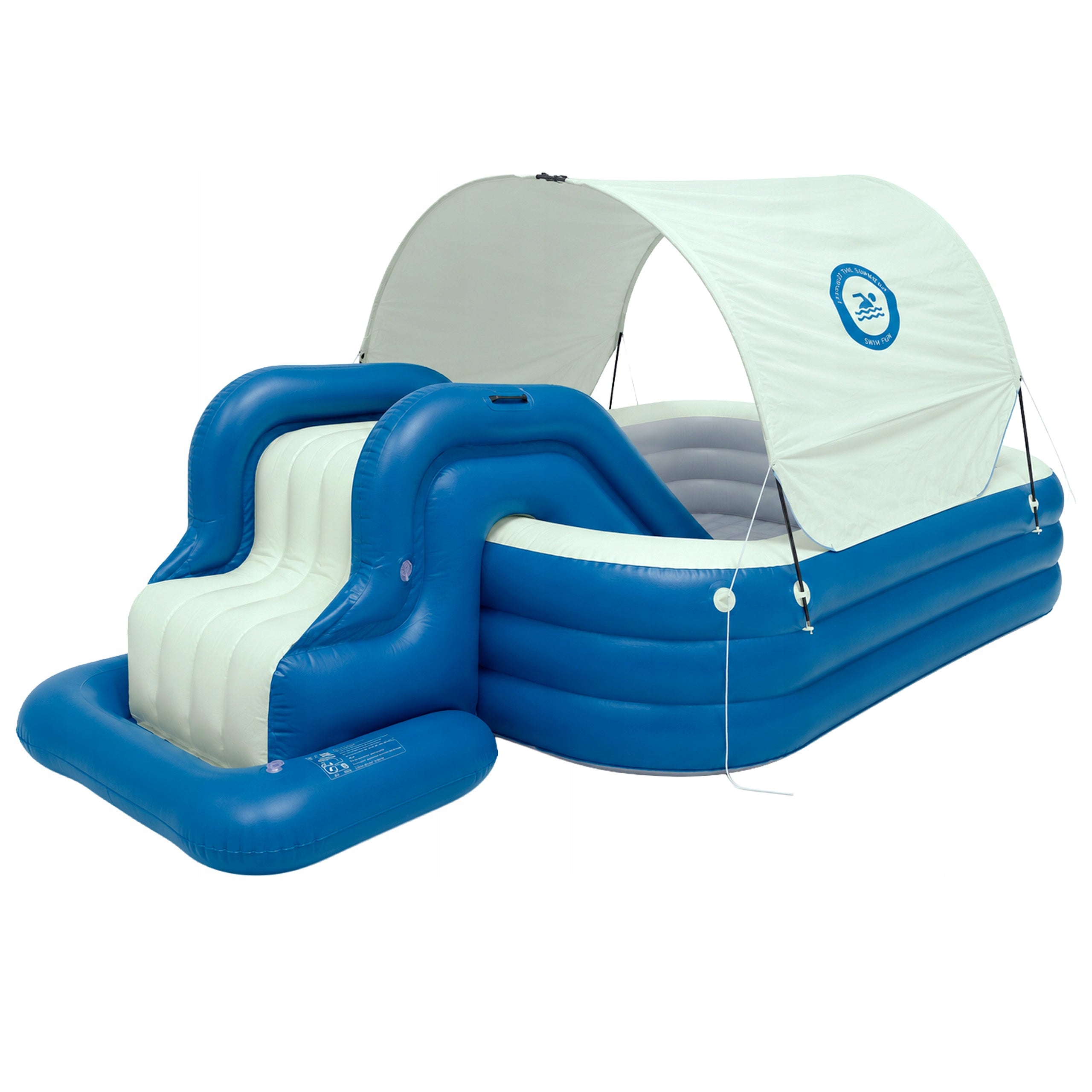 CHILDREN'S GARDEN POOL INFLATABLE WITH SLIDE SUN VISOR Kid's age 3+ years