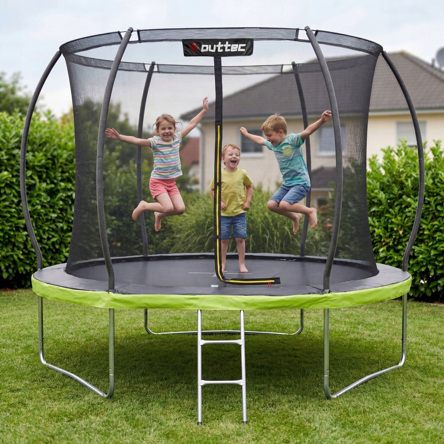 CHILDREN'S GARDEN TRAMPOLINE 244CM 8FT PUMPKIN INDOOR NET OUTTEC Brand Outtec