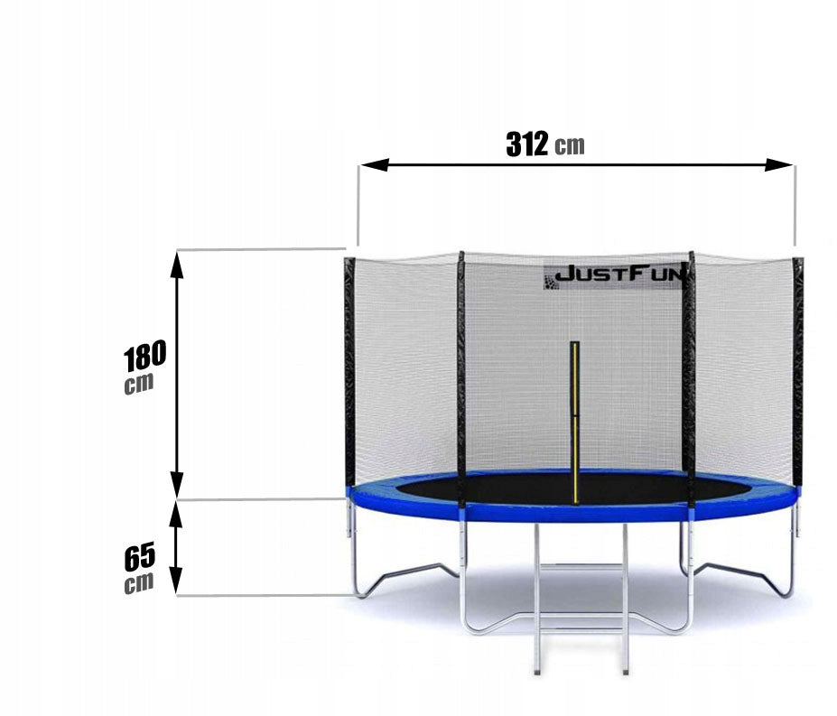 CHILDREN'S GARDEN TRAMPOLINE JUST FUN 10FT-312CM BLUE Brand JUST FUN
