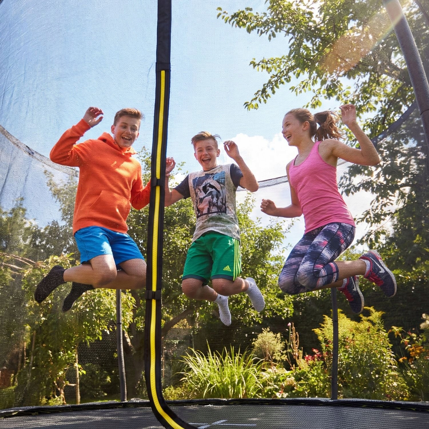 CHILDREN'S GARDEN TRAMPOLINE LARGE 366 CM 12FT INDOOR NET OUTTEC Size (ft) 12 (365-374 cm)