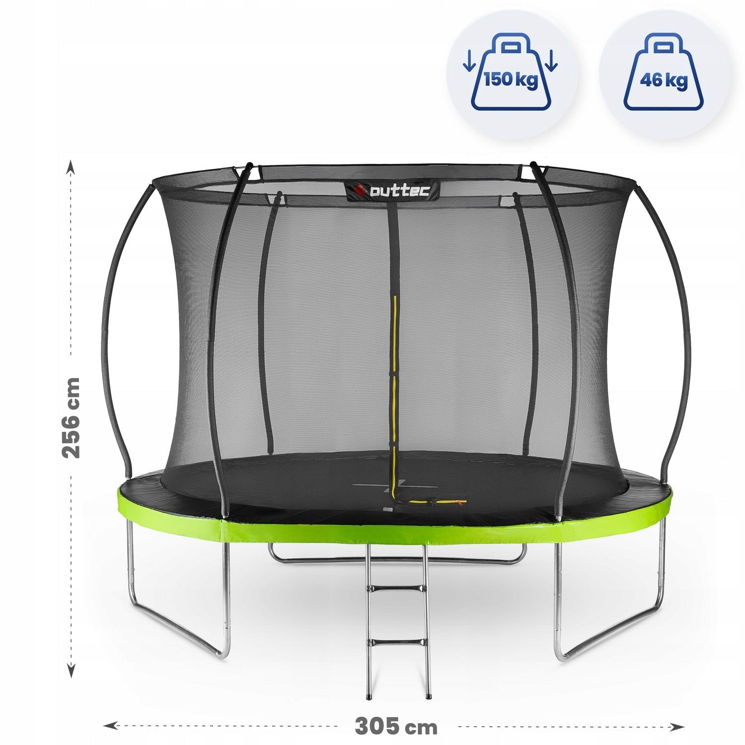 CHILDREN'S GARDEN TRAMPOLINE PUMPKIN 305 CM 10FT INDOOR NET OUTTEC Max. weight load 150 kg