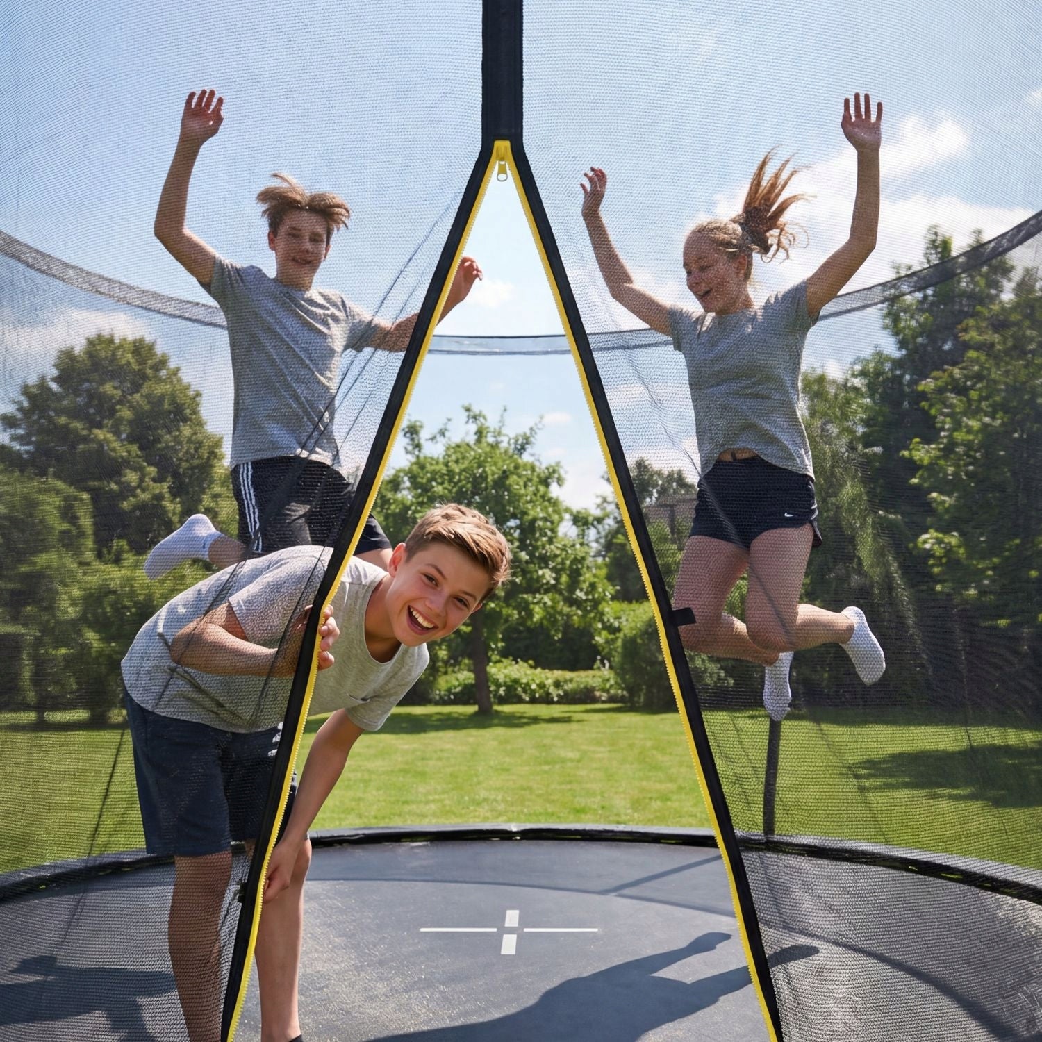 CHILDREN'S GARDEN TRAMPOLINE PUMPKIN 305 CM 10FT INDOOR NET OUTTEC Size (ft) 10 (304-312 cm)