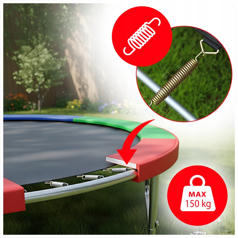 CHILDREN'S GARDEN TRAMPOLINE SPRING COVER MESH LADDER 305CM 10 FT Brand Rippey