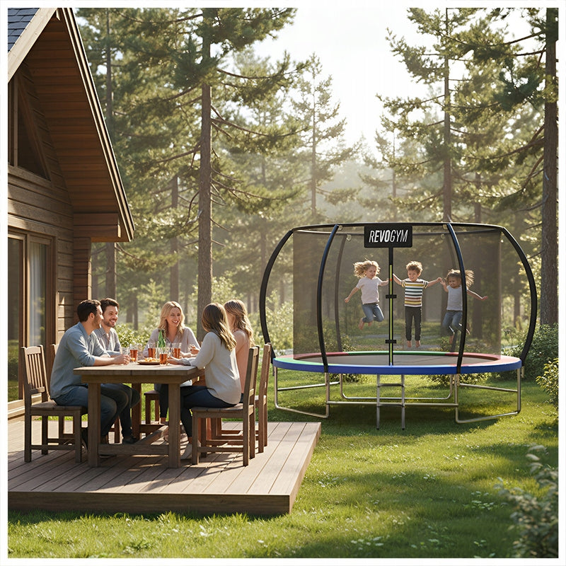 CHILDREN'S GARDEN TRAMPOLINE SPRING COVER MESH LADDER 305CM 10 FT Max. weight load 150 kg