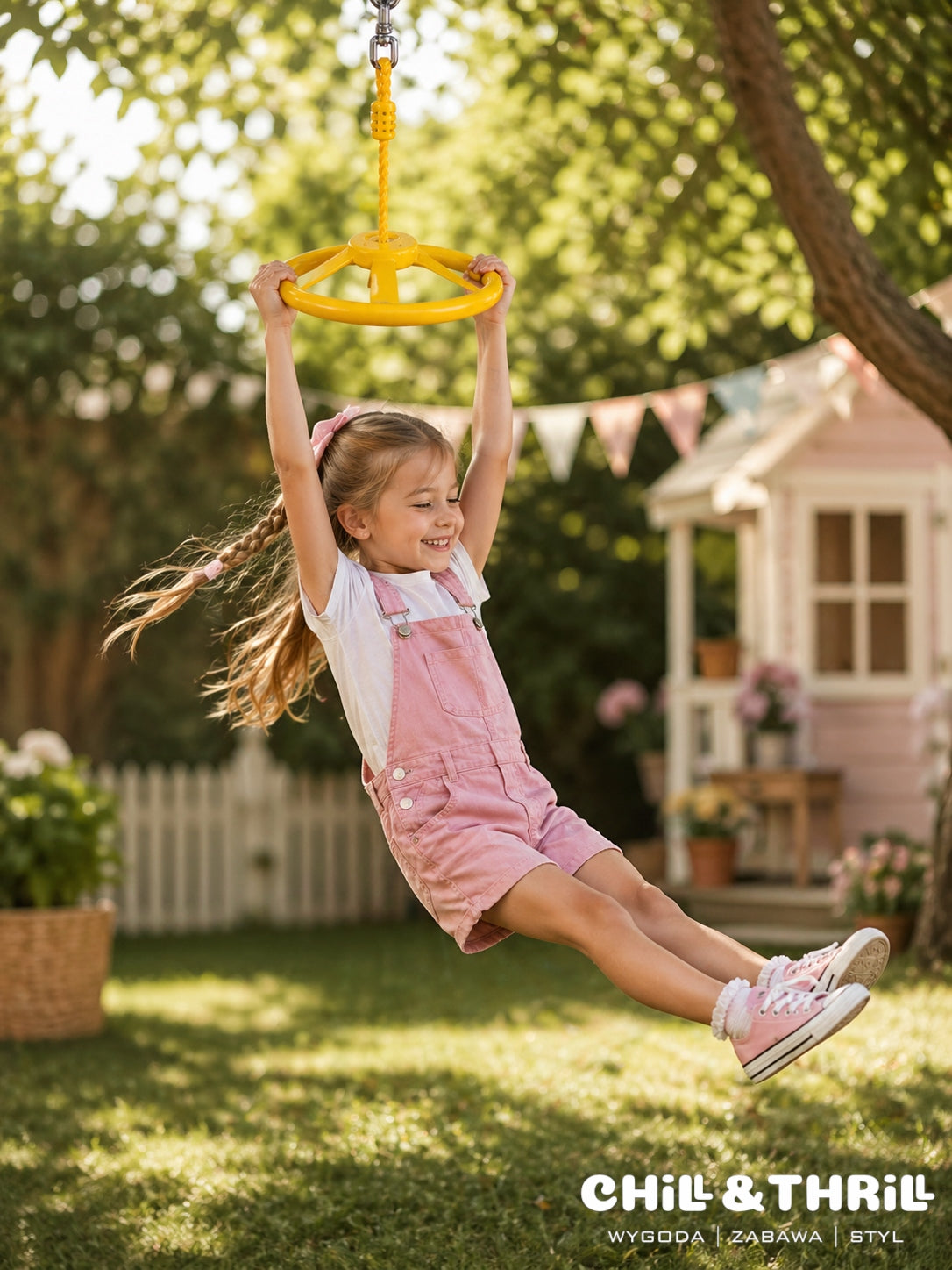 CHILDREN'S GYMNASTIC SWING CIRCLE 360° SQUARE TOYS NINJA OBSTACLE COURSE Packaging status original