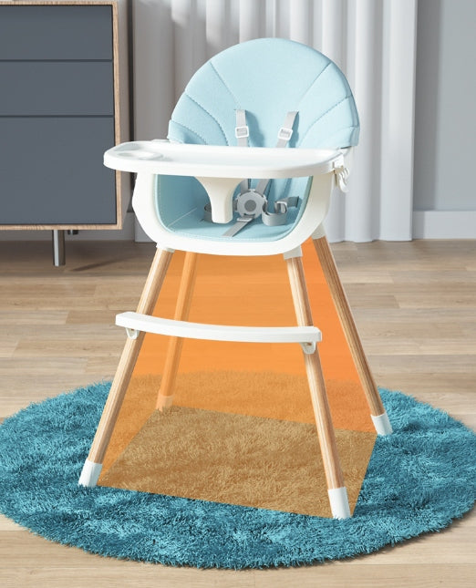 CHILDREN'S HIGH CHAIR 3in1 ADJUSTABLE TRAY BLUE Manufacturer code 234324