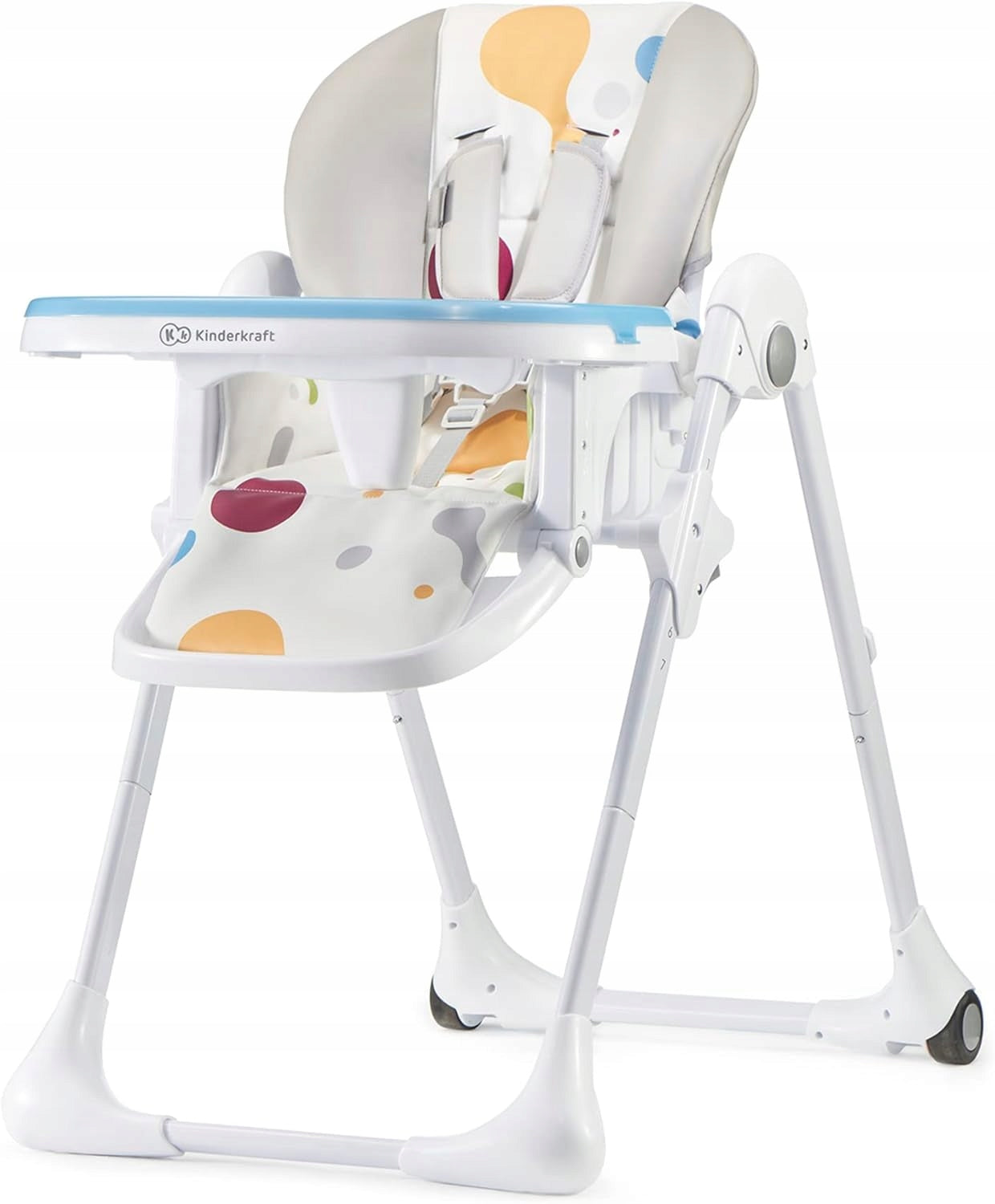 CHILDREN'S HIGH CHAIR FOLDING WITH HEIGHT ADJUSTMENT AND TRAY