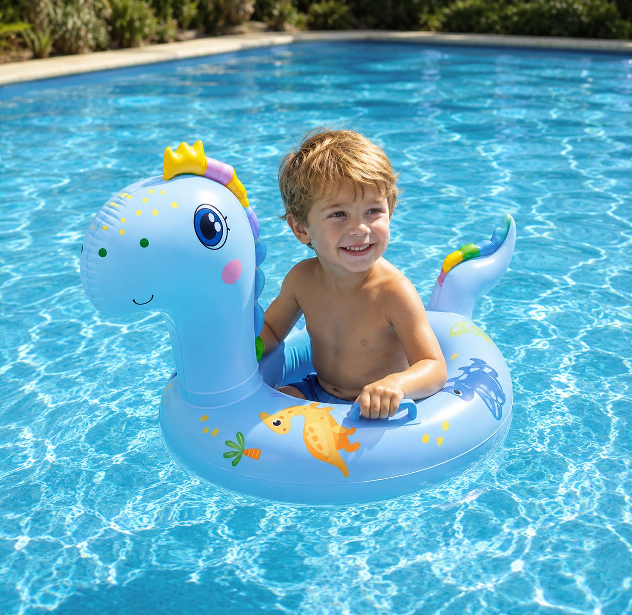 CHILDREN'S INFLATABLE SWIMMING WHEEL PONTOON INFLATABLE SEAT 60 cm PATTERNS Manufacturer code koło dmuchane do pływania Profi ID