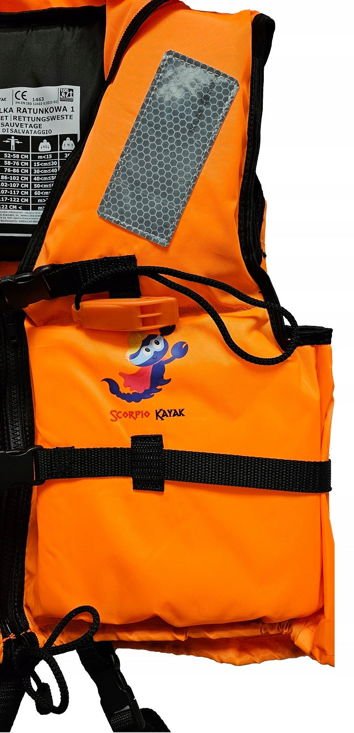 CHILDREN'S LIFE JACKET FOR WATER LIFE VEST KAYAK BOAT 30-40KG 50N Manufacturer code SCORPIO KAYAK