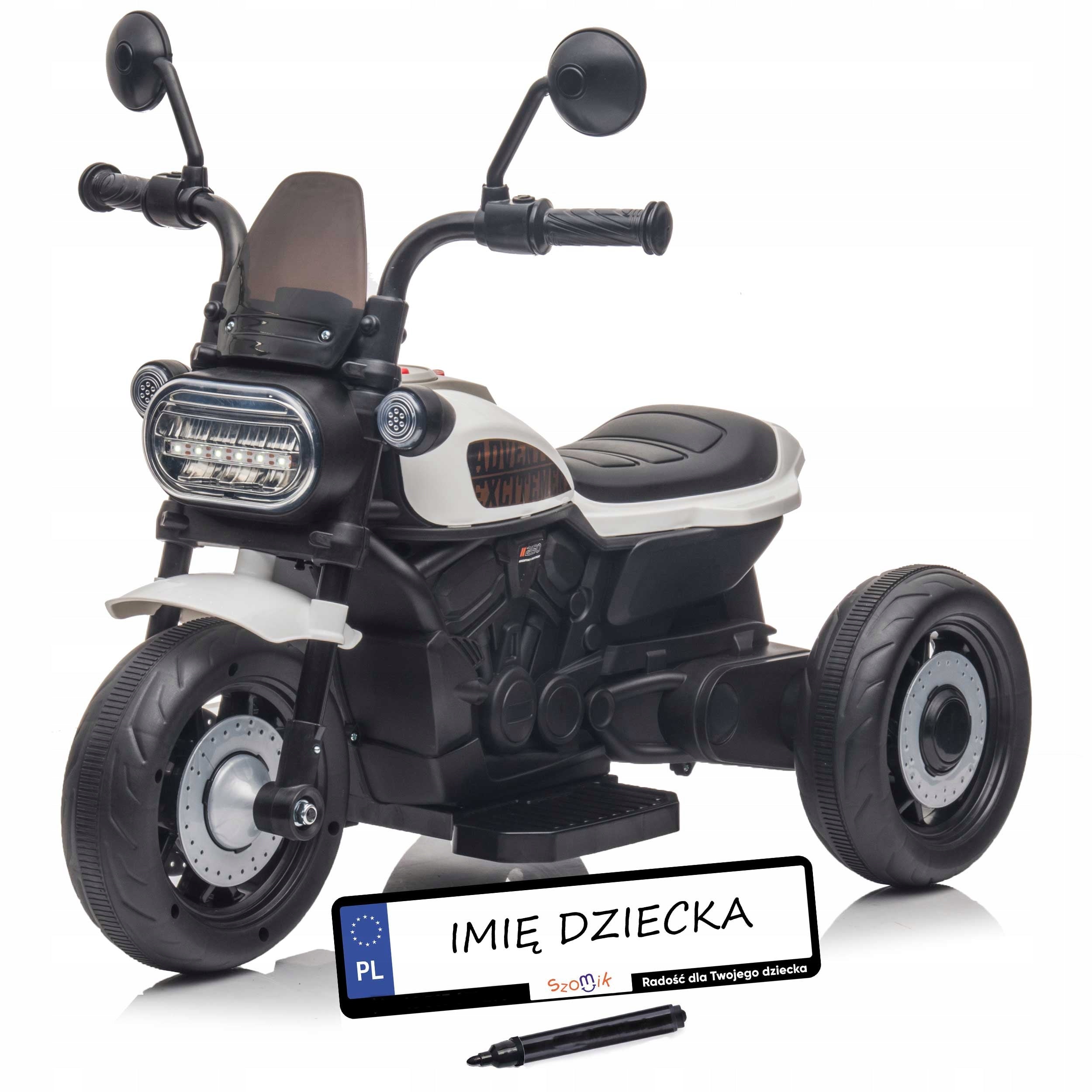 CHILDREN'S MOTORBIKE BATTERY-OPERATED SOUNDS MOTOR TRIKE BOARD