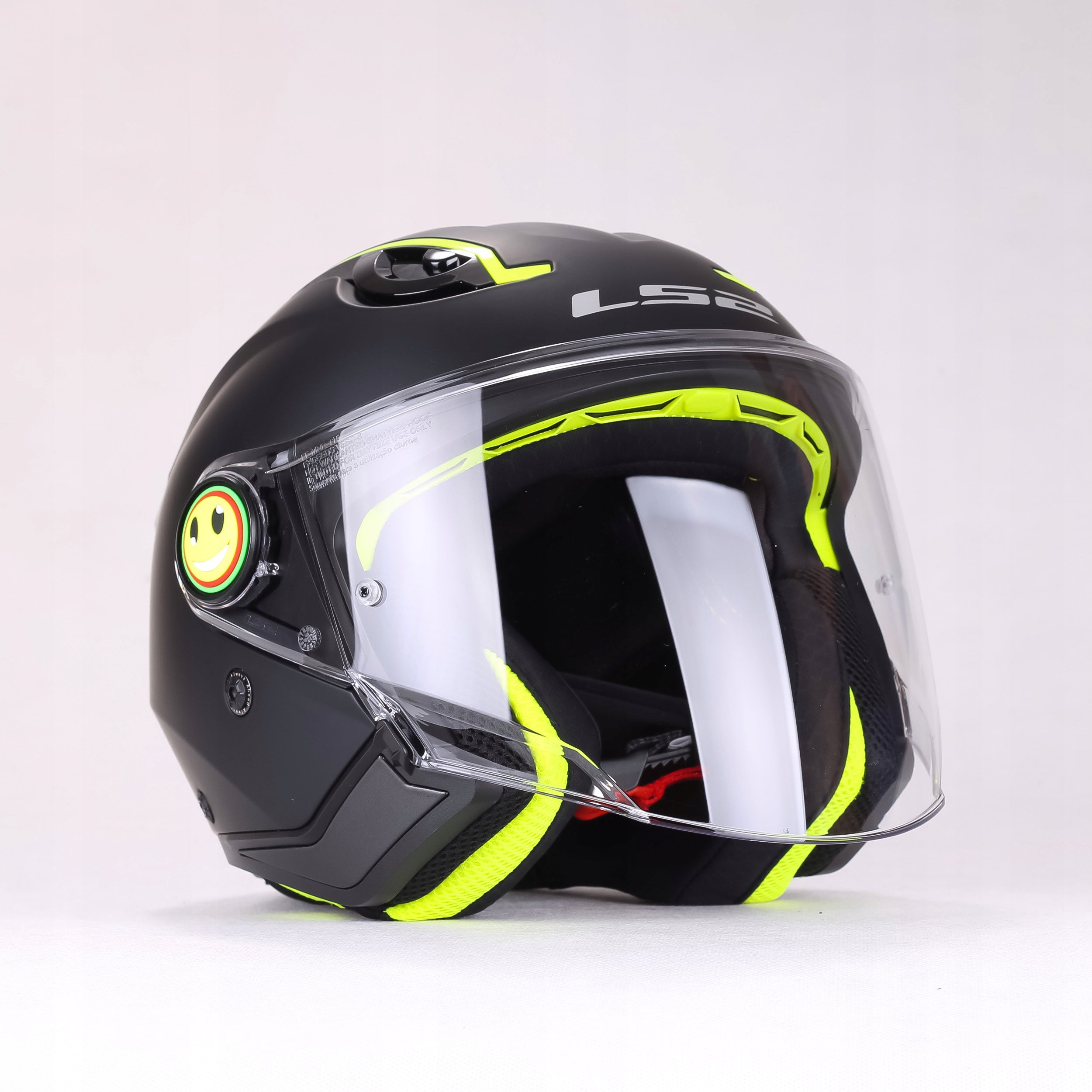 CHILDREN'S MOTORCYCLE HELMET OPEN LS2 OF622 FUNNY II black mat ECE 22.06 Packaging status original