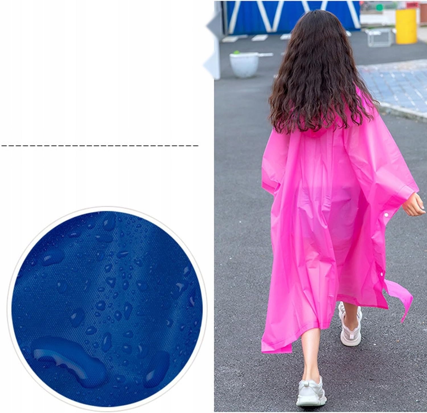 CHILDREN'S RAIN PONCHO 2 PIECES WATERPROOF LILAC SUMMER EAN (GTIN) 5908107651079