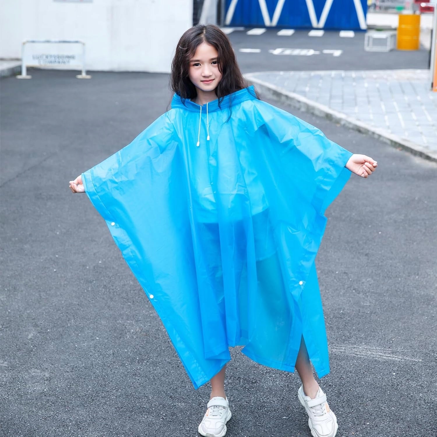 CHILDREN'S RAIN PONCHO 2 PIECES WATERPROOF LILAC SUMMER Manufacturer code 5908107651079