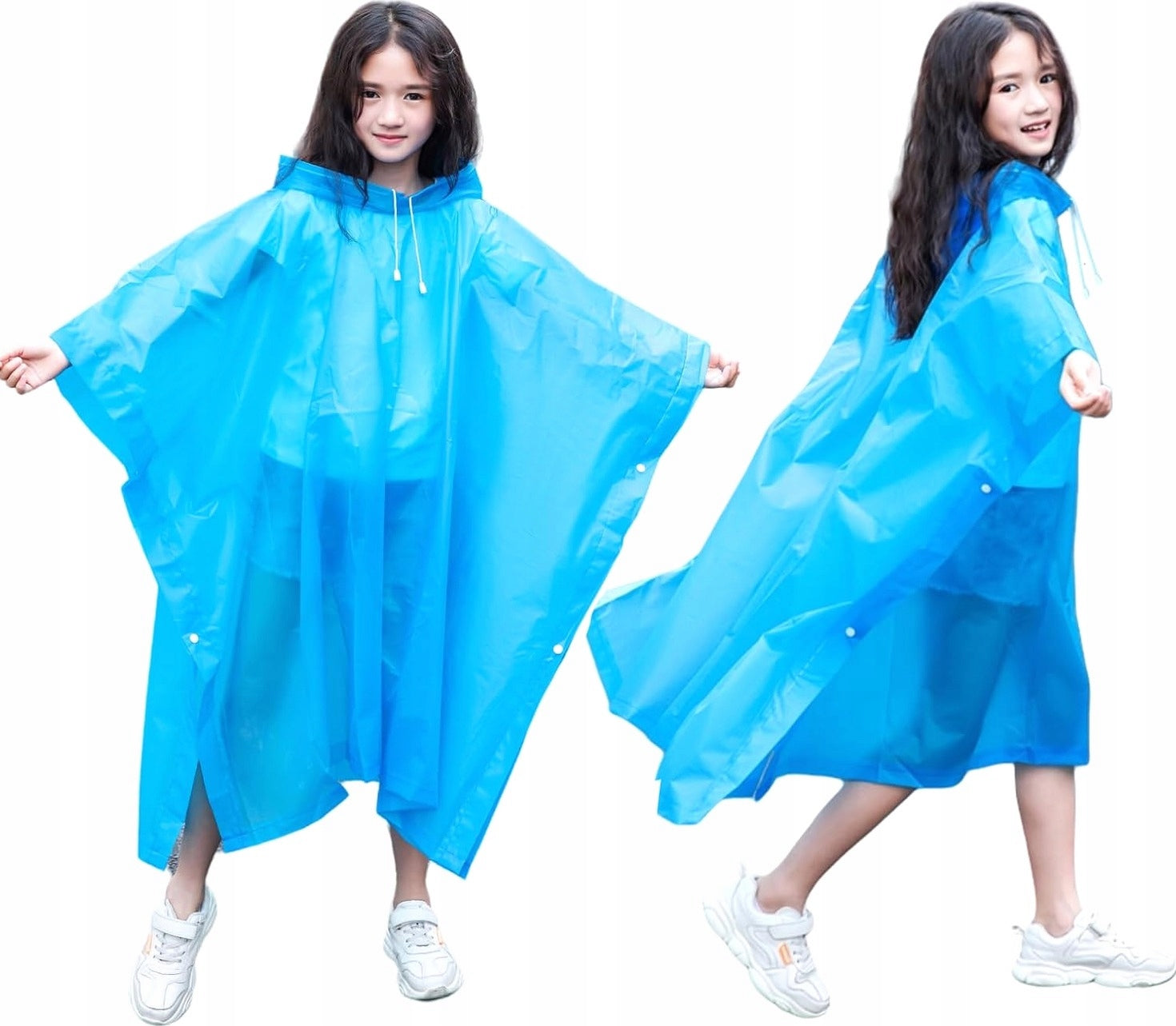 CHILDREN'S RAIN PONCHO 2 PIECES WATERPROOF LILAC SUMMER