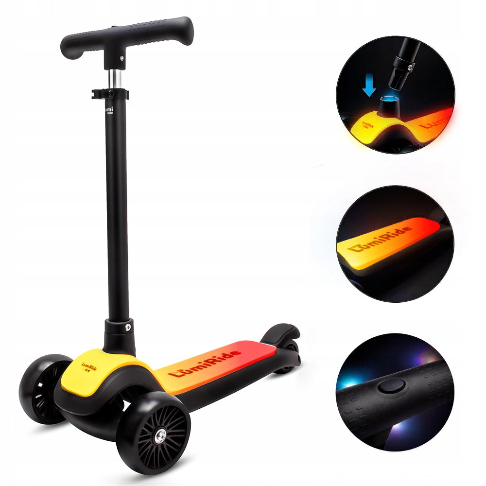 CHILDREN'S SCOOTER Tricycle Balance LED 7 Colors Folding LUMI RIDE