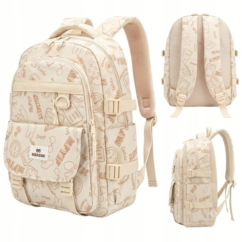 CHILDREN'S SPORTS SCHOOL BACKPACK + CREAM KEYCHAIN
