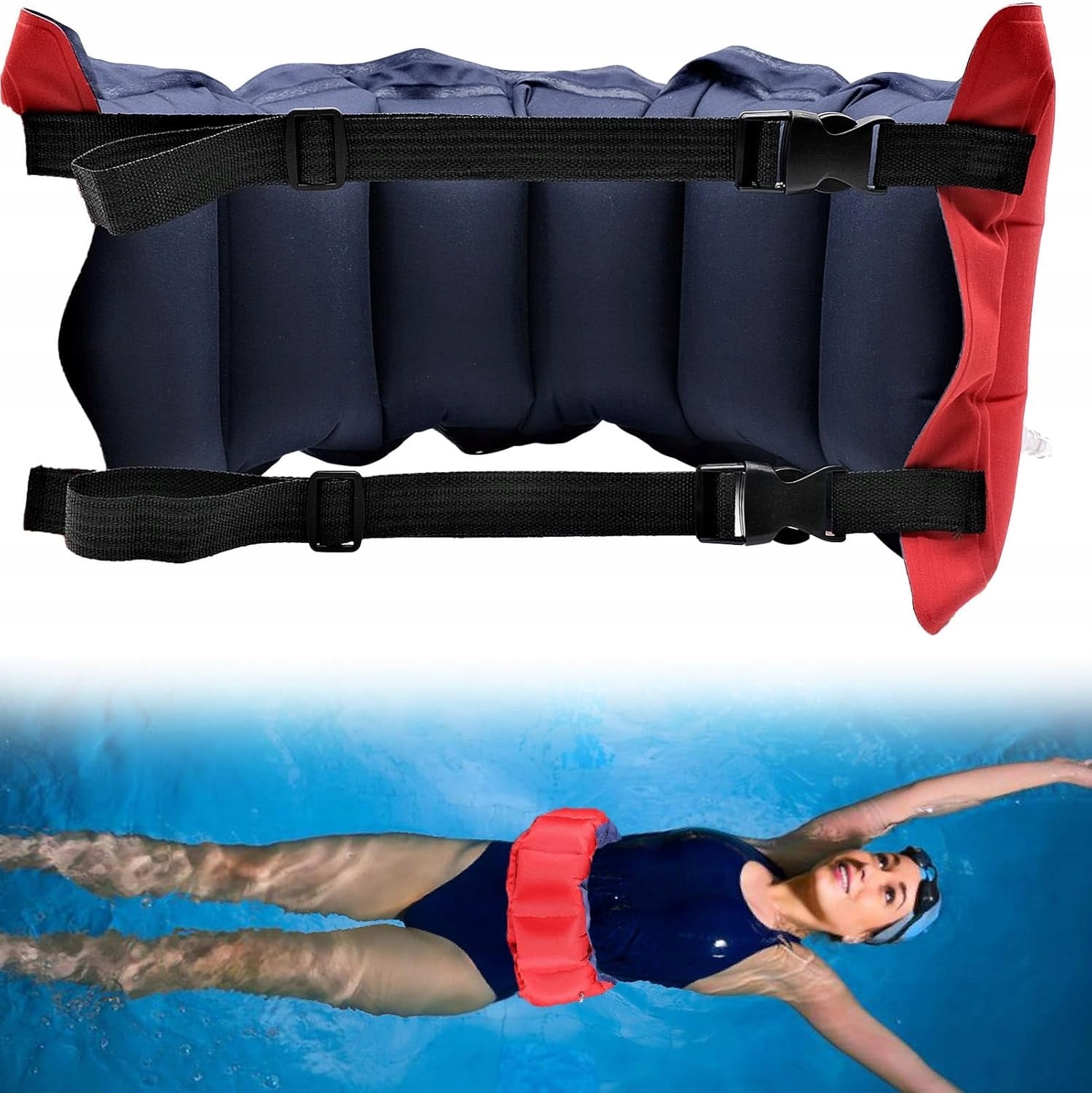 CHILDREN'S SWIMMING DISPLACEMENT BELT ADULT INFLATABLE SET 2PCS PVC Brand no brand