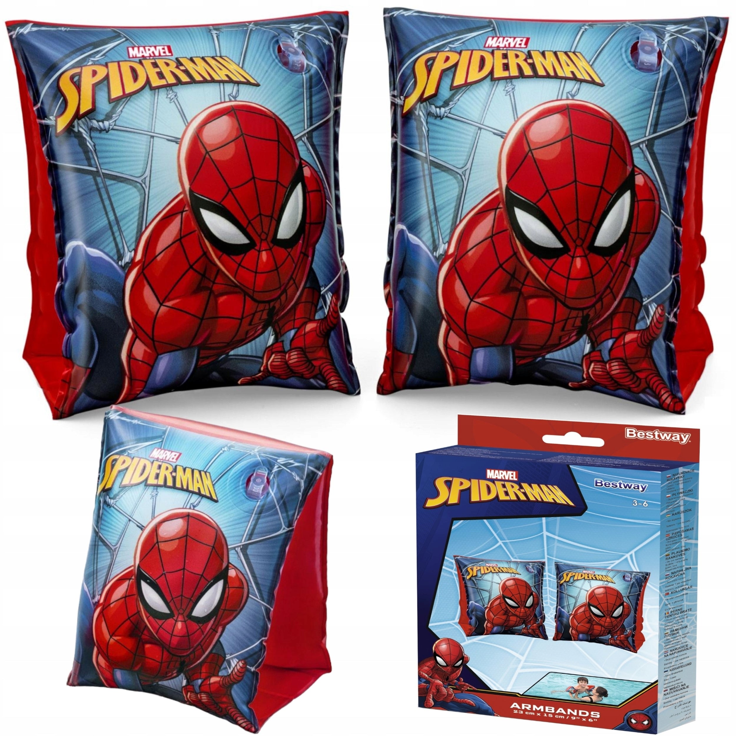 CHILDREN'S SWIMMING SLEEVES SPIDERMAN SWIMMERS SWIMMING SLEEVES BESTWAY Packaging status original