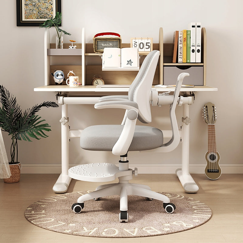 CHILDREN'S SWIVEL DESK CHAIR FOR LEARNING WITH FOOTREST GREY Manufacturer code FOTEL OBROTOWY KRZESŁO DO BIURKA DLA DZIECKA