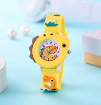 CHILDREN'S WATCH BOYS DINOSAUR ANALOG YELLOW 1534 Brand no brand