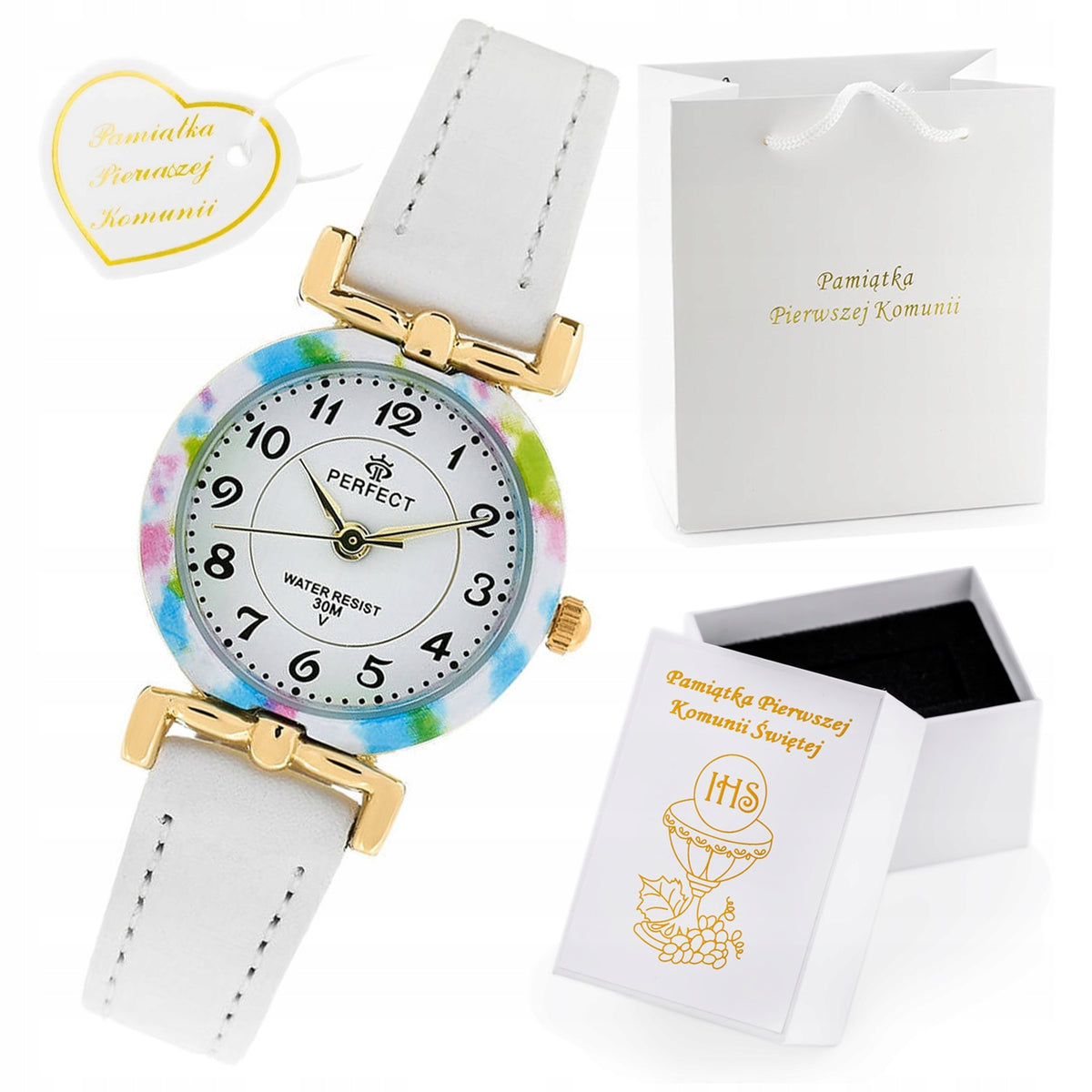 CHILDREN'S WATCH FOR GIRLS FOR COMMUNION PERFECT ELEGANT + FREEBIES