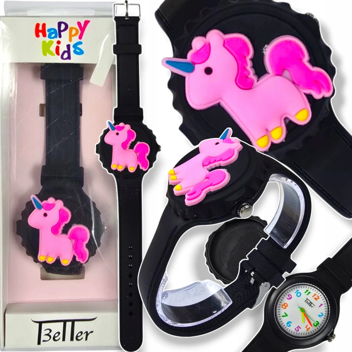 CHILDREN'S WATCH HAPPY KIDS UNICORN EDU FOR GIFT FIRST WATCH