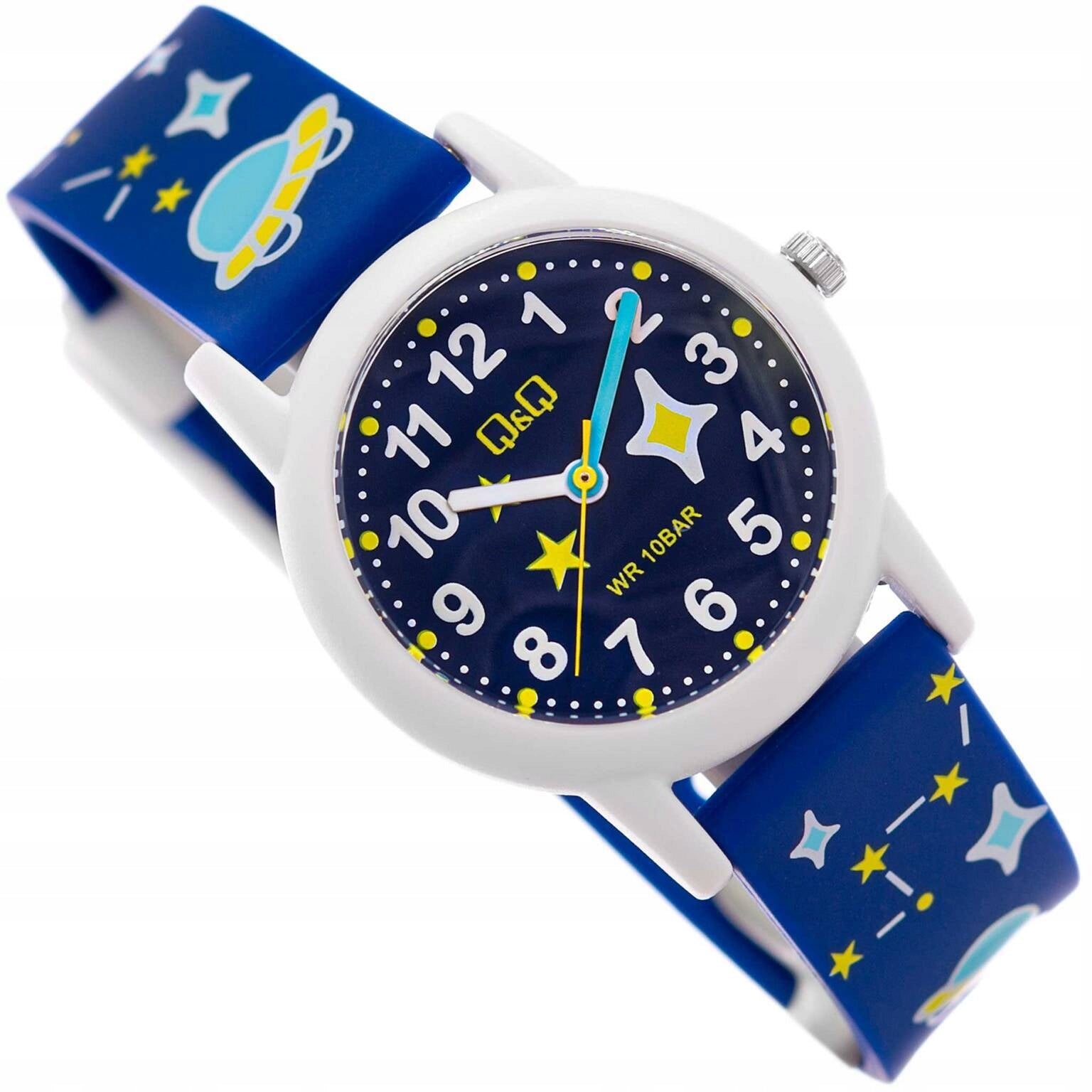 CHILDREN'S WATCH QQ V23A-017VY FOR BOY WITH SPACE THEME FOR SWIMMING