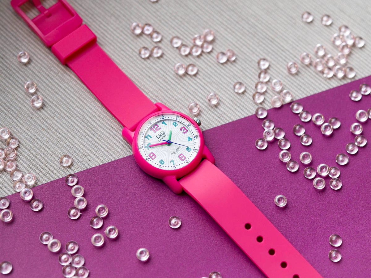 CHILDREN'S WATCH QQ VR41J002Y FOR GIRLS Batteries included yes