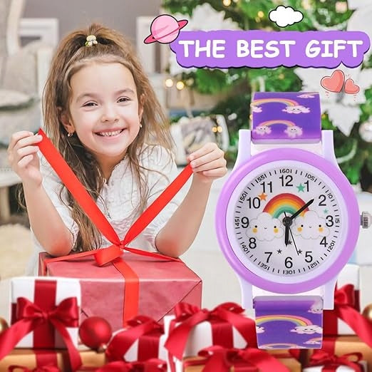 CHILDREN'S WATCH RAINBOW PURPLE ANALOG 3D WATERPROOF 3-11 YEARS Brand no brand
