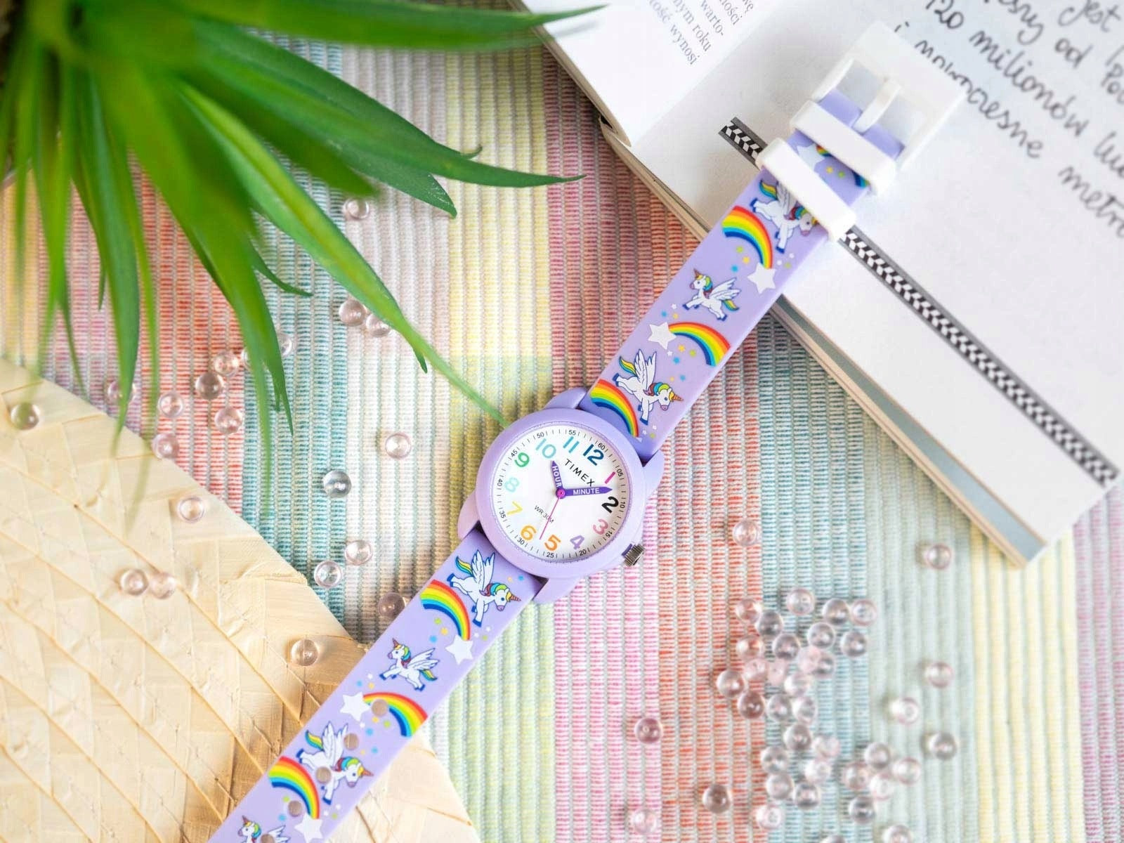 CHILDREN'S WATCH TIMEX TW2Y59600 KIDS TIME TEACHER PURPLE ON STRAP Brand Timex