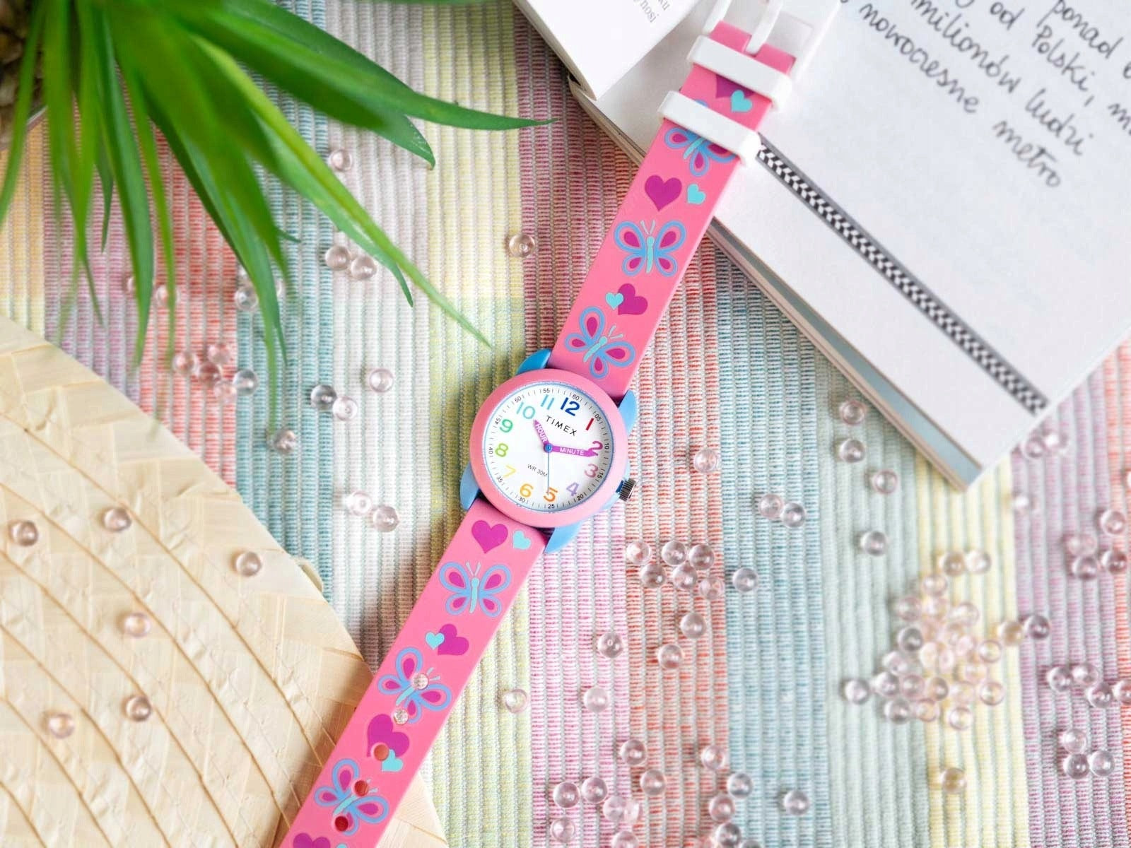 CHILDREN'S WATCH TIMEX TW2Y59700 KIDS TIME TEACHER PINK ON STRAP Brand Timex