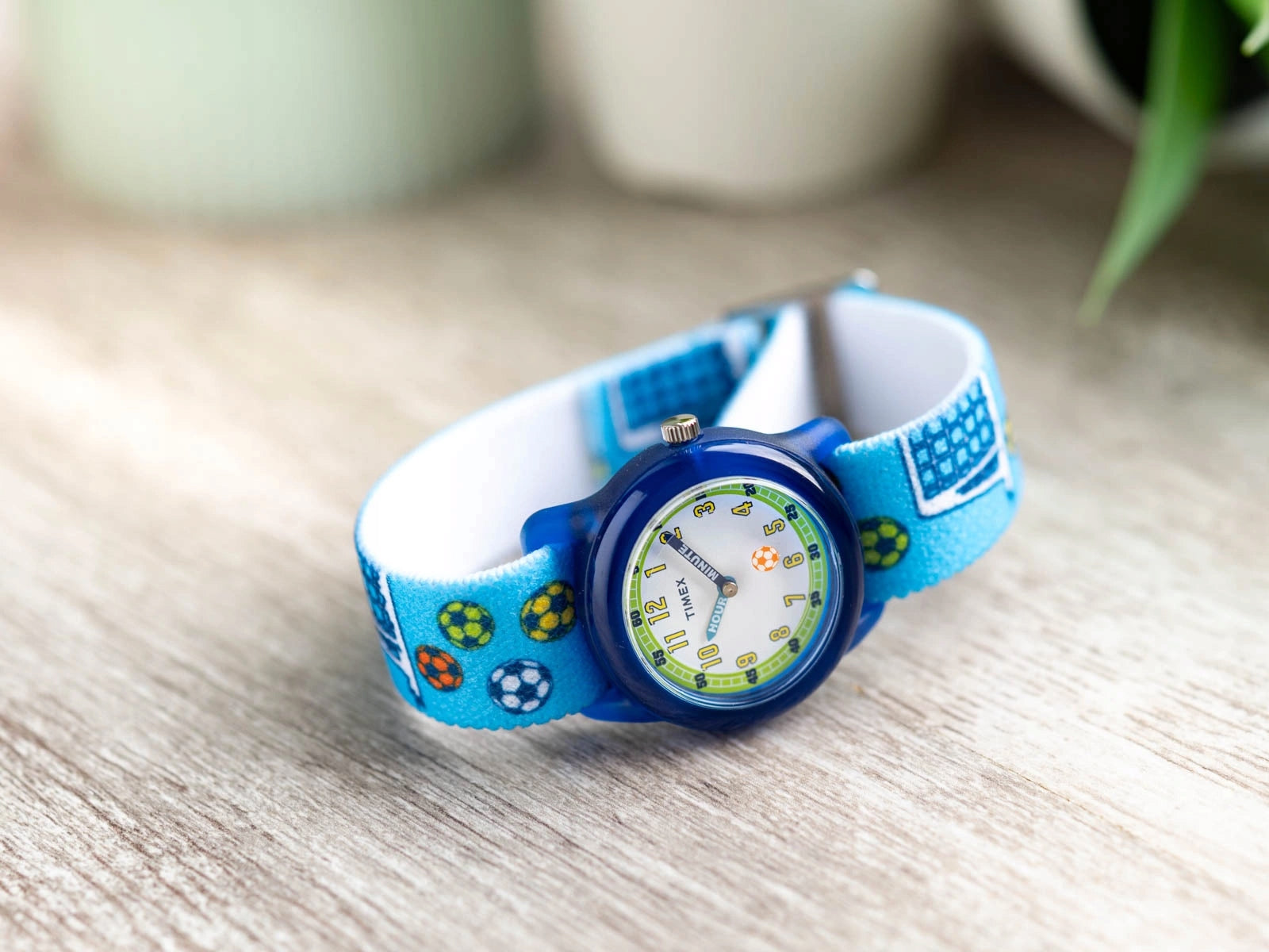 CHILDREN'S WATCH TIMEX TW7C16500 KIDS TIME MACHINES SOCCER BLUE Packaging status original