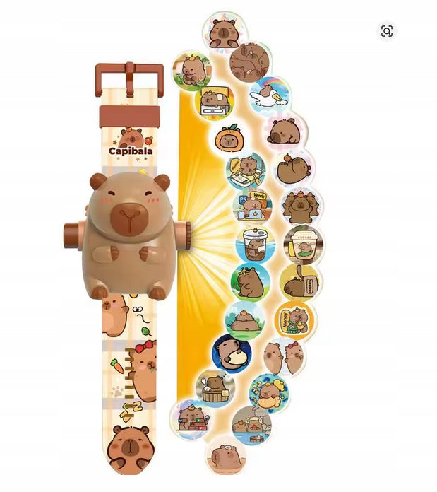 CHILDREN'S WATCH WITH CAPYBARA PROJECTOR PICTURES DIFFERENT TYPES OF BRACELET