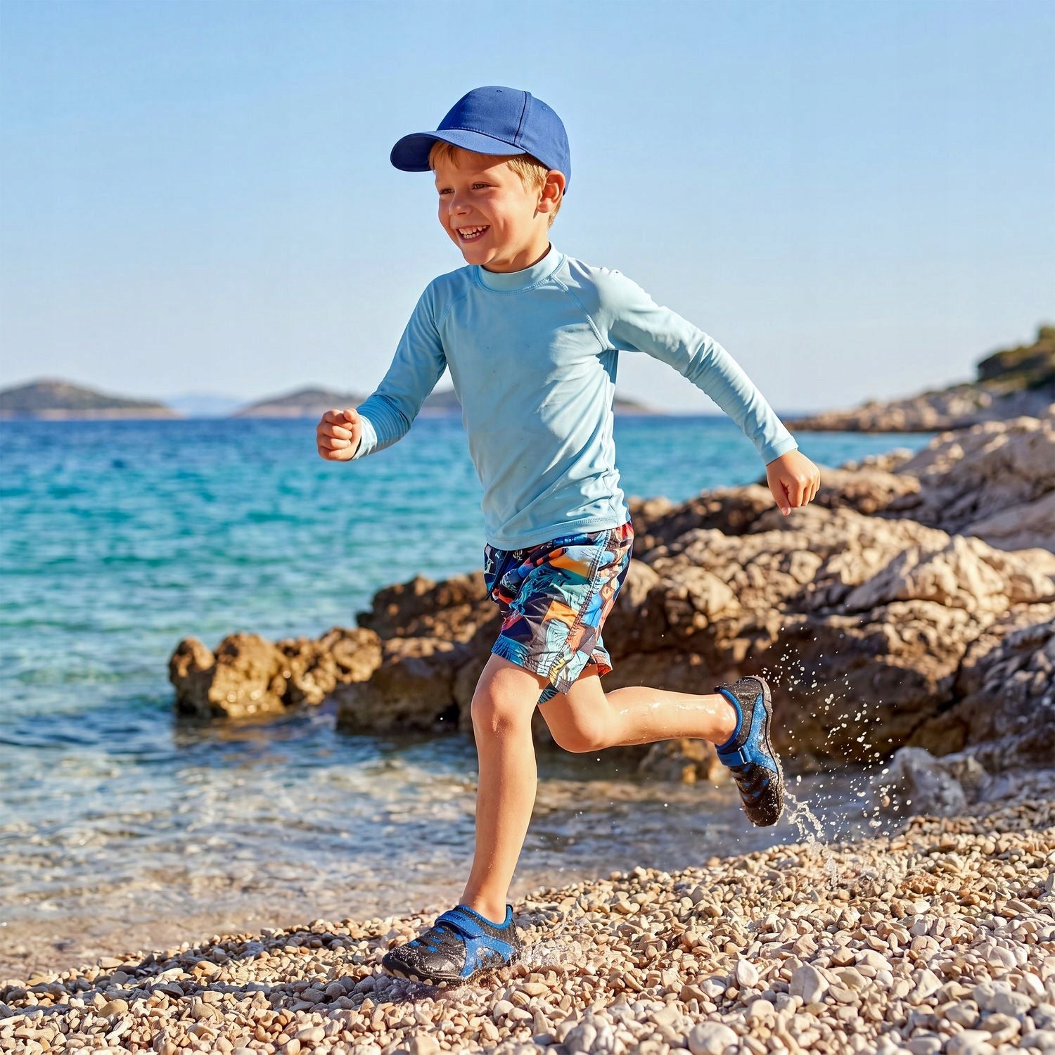 CHILDREN'S WATER SHOES VELCRO ROCKS SEA URCHIN QUICK-DRYING 34 OUTTEC Packaging status original