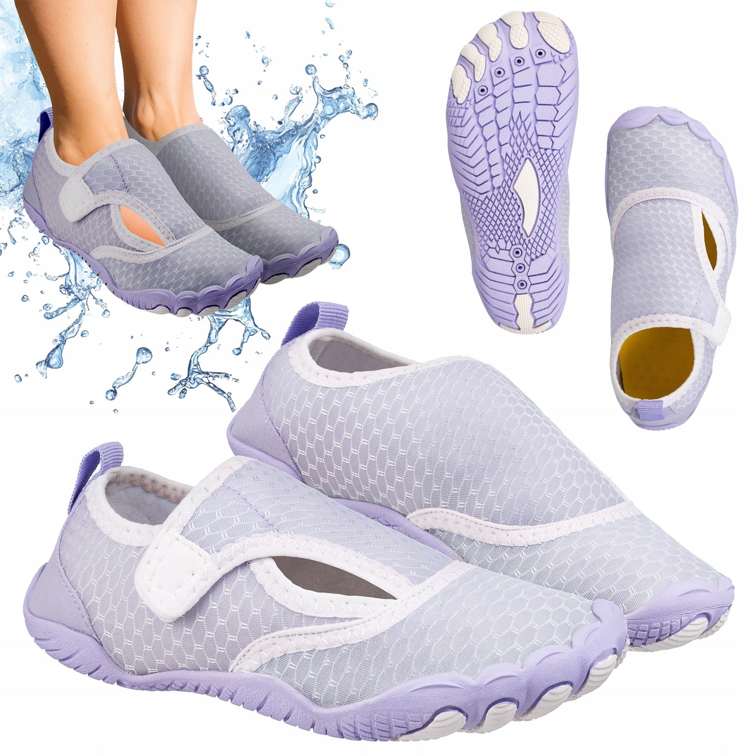 CHILDREN'S WATER SHOES VELCRO SEA URCHINS BEACHES ROCKS r.27 OUTTEC