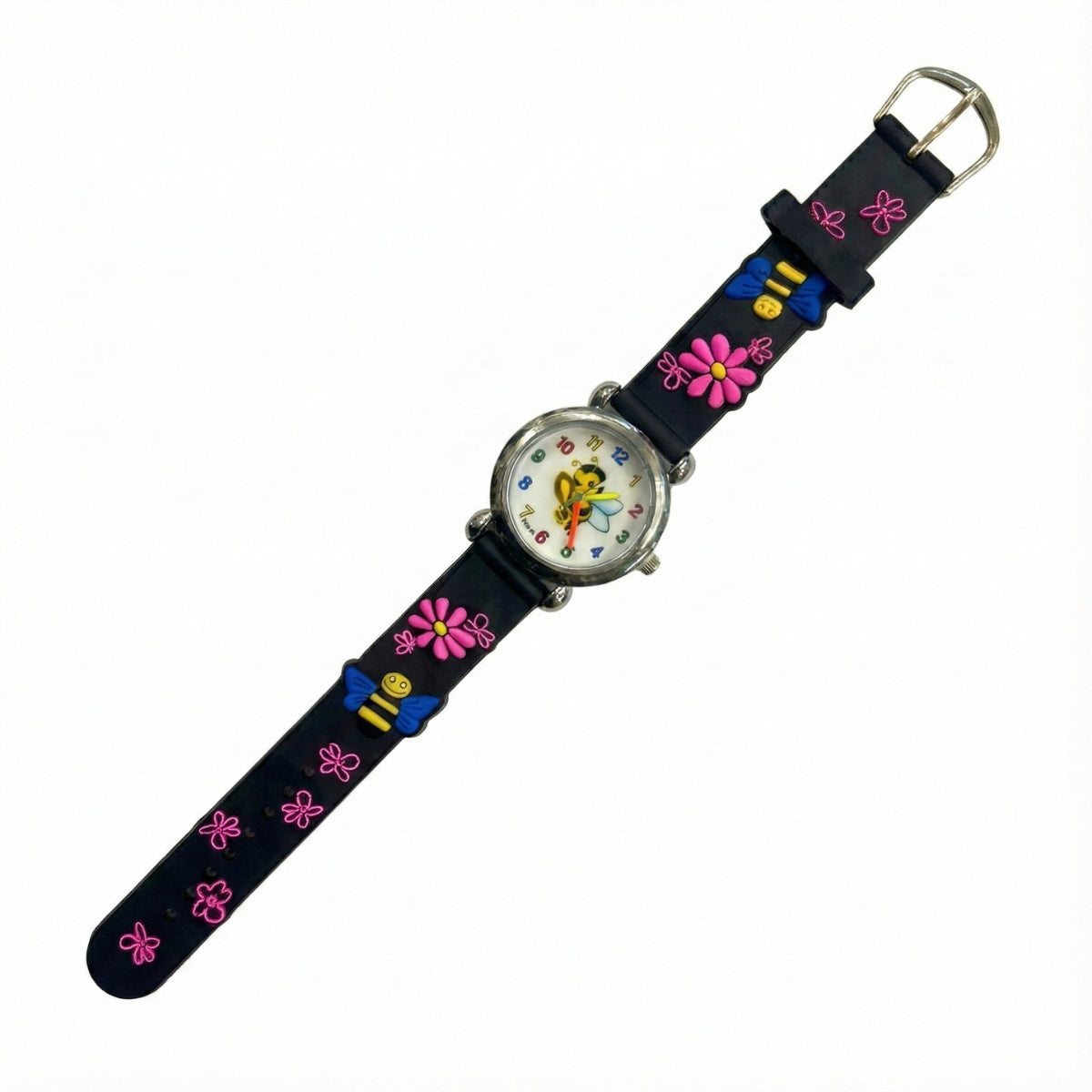 CHILDREN'S WRISTWATCH 3D RUBBER STRAP GIFT Black