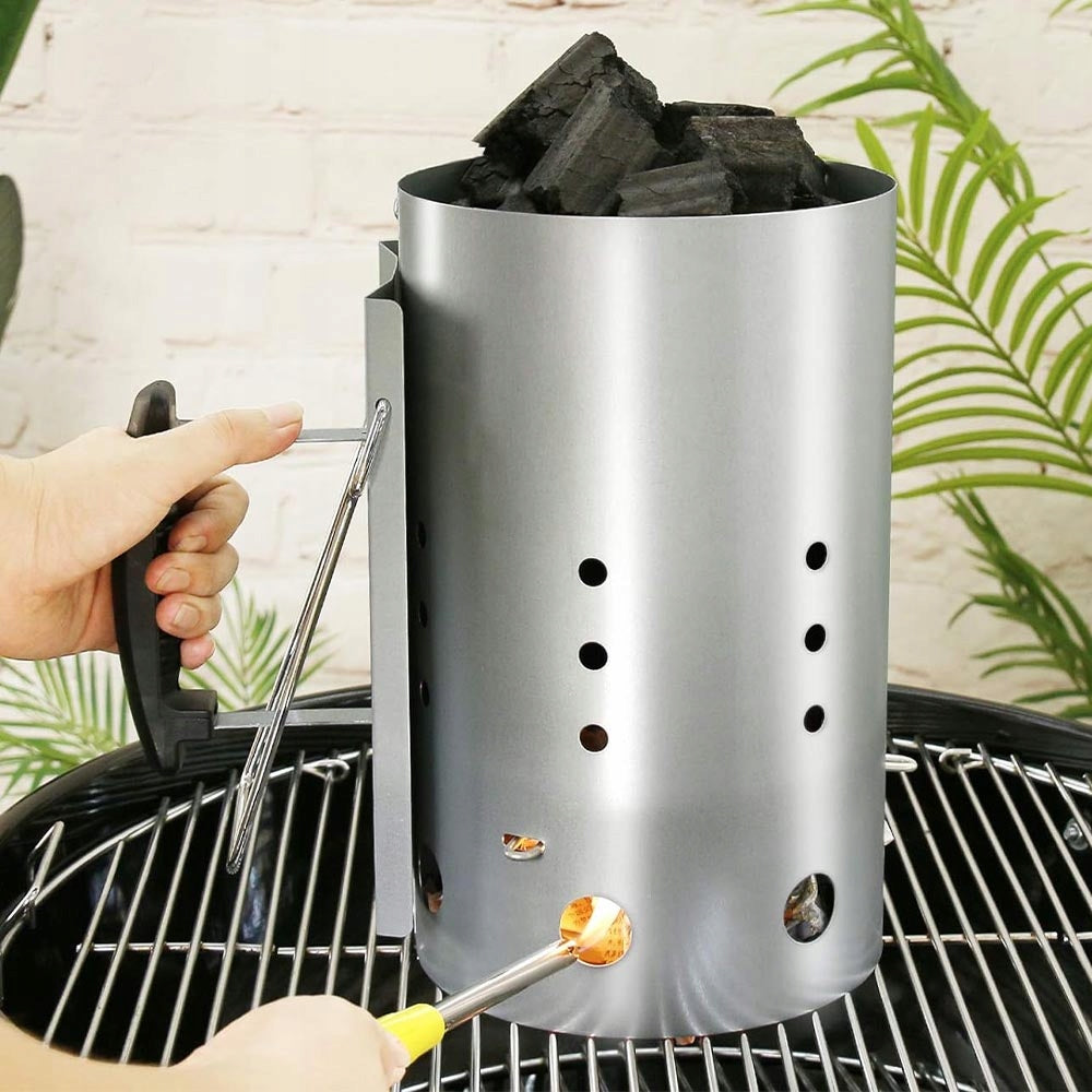 CHIMNEY FOR LIGHTING A CHARCOAL FIREPLACE WOOD BRIQUETTE FIRE STARTER Manufacturer Mobes