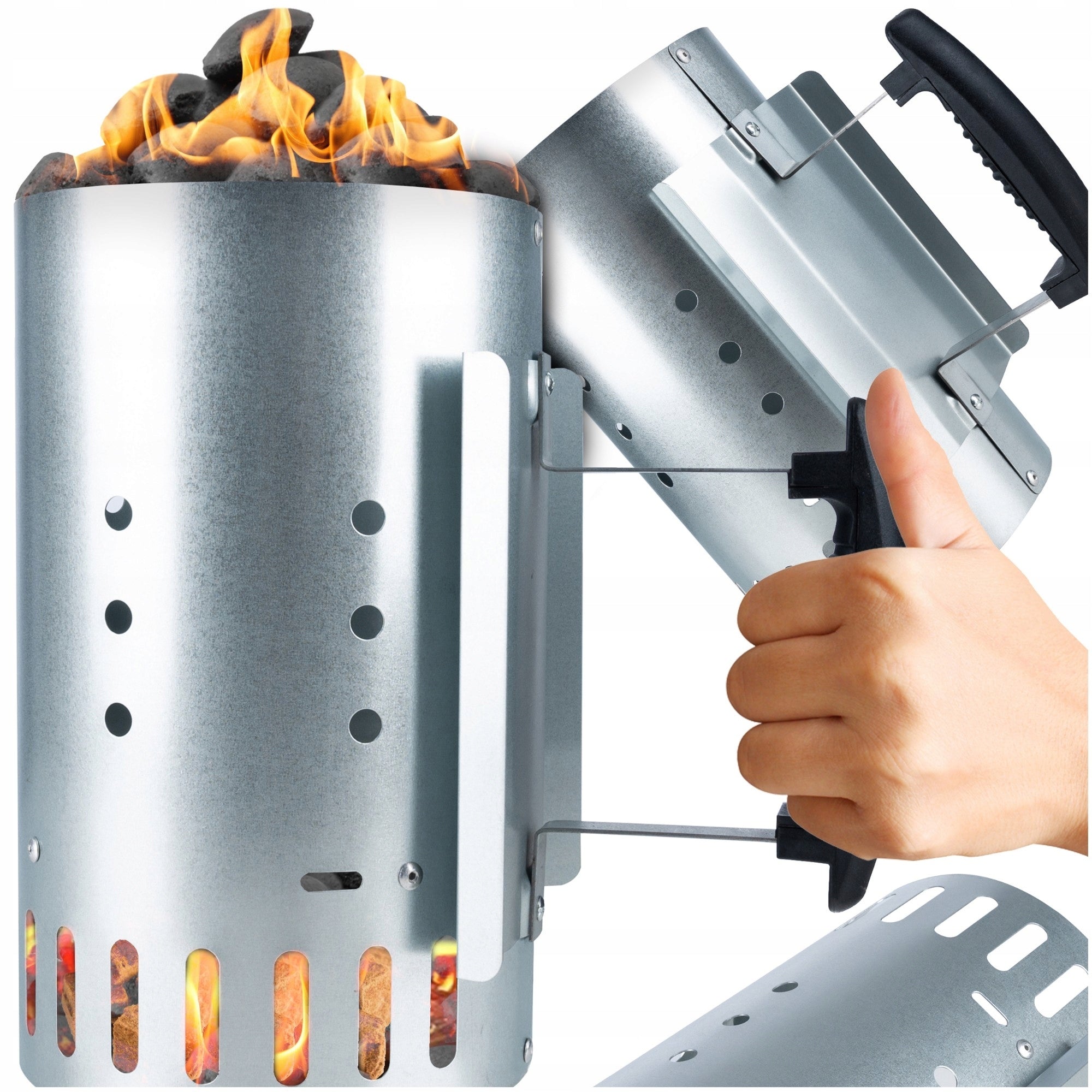 CHIMNEY FOR LIGHTING COAL BRIQUETTE FIRE GRILL IN THE FIREPLACE STARTER EAN (GTIN) 5904100216284