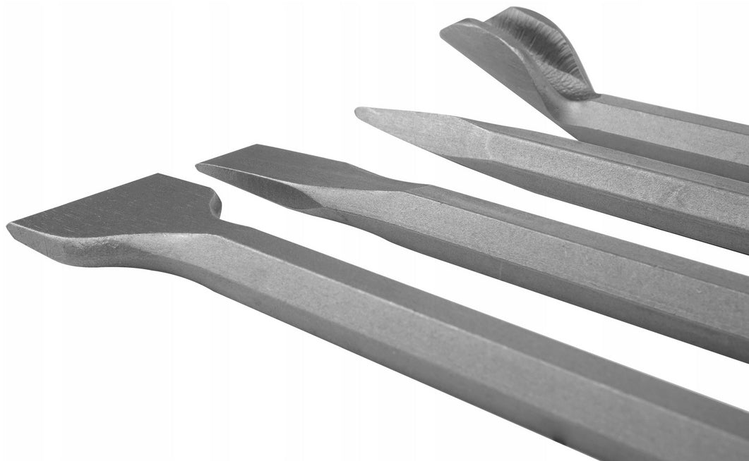 CHISELS CHISEL CONCRETE FURROW SET CHISELS FLAT BLADE SDS+ PLUS 4 pcs Handle type SDS-Plus