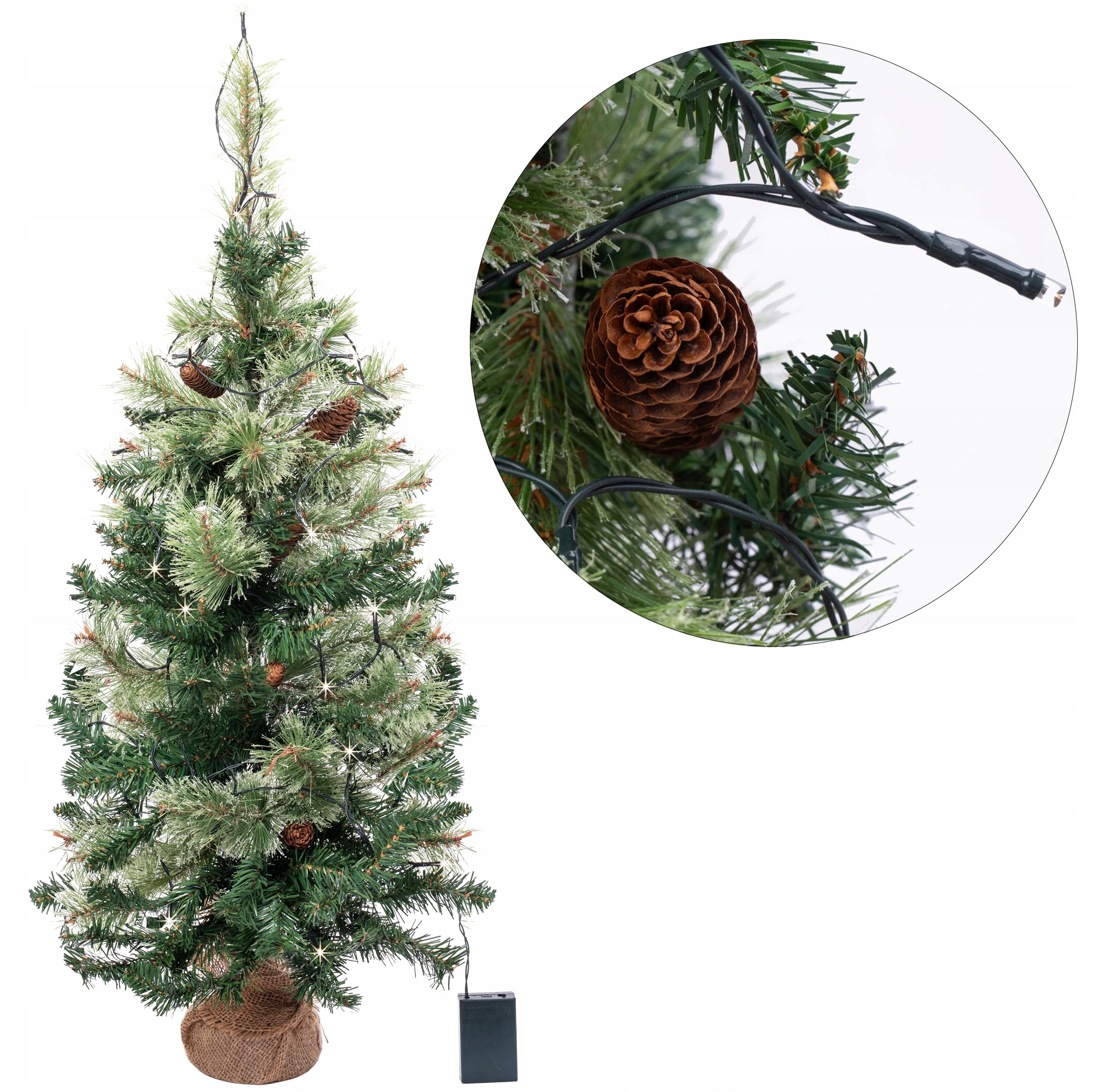 Dirbtinė LED kalėdinė eglutė pušis 77 cm 311425