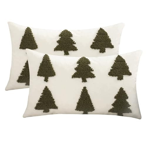 CHRISTMAS PILLOWCASES DARK GREEN 30X50 CM SET OF 2 for children Brand no brand