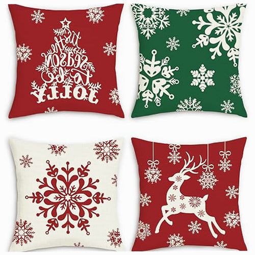 CHRISTMAS PILLOWCASES REINDEER CHRISTMAS TREE 45X45 CM polyester