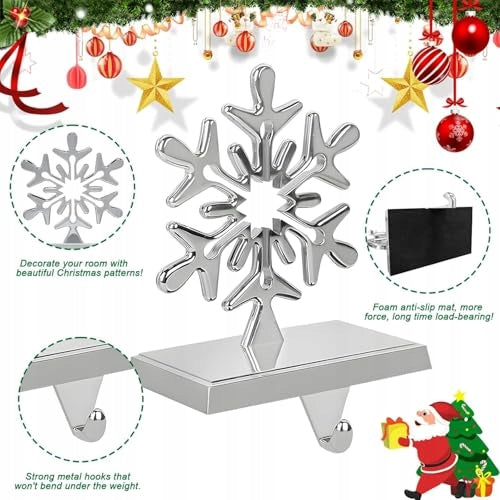 CHRISTMAS SOCK STAND METAL SNOWFLAKE 3D GIFT 2 PCS Manufacturer code Bez marki