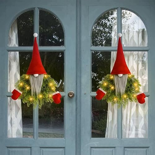CHRISTMAS WREATH SANTA CLAUS 40X55 CM FELT DECORATION GIFT Manufacturer code SWC5908151514825