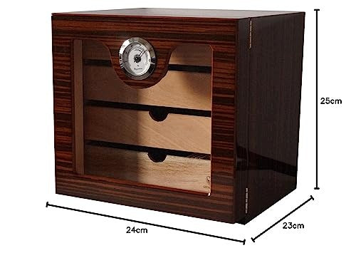 CIGAR HUMIDOR WOODEN CEDAR 100 PCS HUMIDIFIER HYGROMETER for home Manufacturer code SWC5908151951866