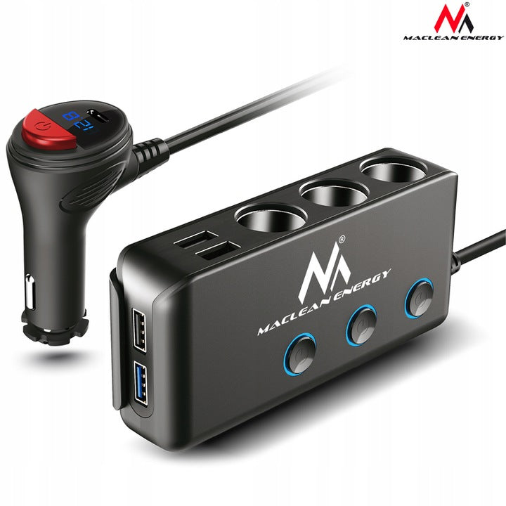 CIGARETTE LIGHTER SOCKET SPLITTER 12-24V 4xUSB PD QC Manufacturer Maclean