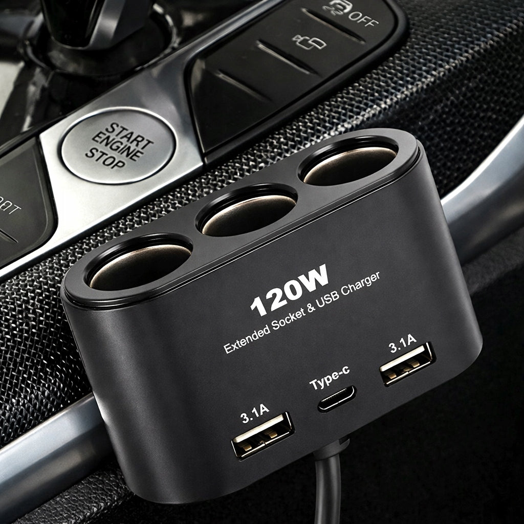 CIGARETTE LIGHTER SOCKET SPLITTER CAR SPLITTER CHARGER USB-C QC Manufacturer Retoo