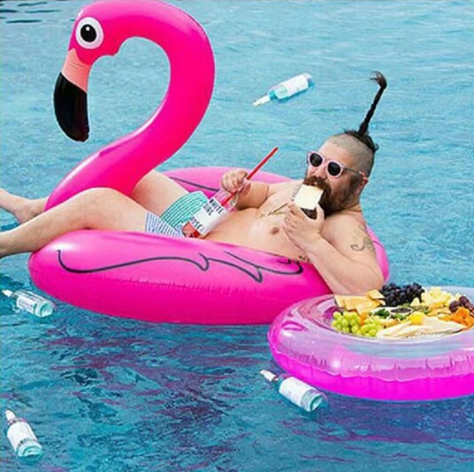 CIRCLE INFLATABLE FLAMINGO 90CM FOR SWIMMING WATER POOL MATTRESS BEACH PONTOON XL Manufacturer code DUŻE KOŁO BASENOWE NA PLAŻĘ DUŻE